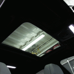 サンルーフガラスへシルフィード透明断熱フィルム施行。BMW　Ｍ5