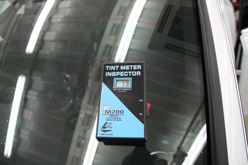 アウディ　A4アバント　断熱カーフィルム施工後のフロントガラスの透過率。