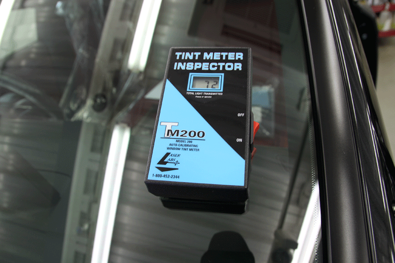 レクサス RX450h Fスポーツ フロントガラスへ断熱フィルム施工後の透過率。